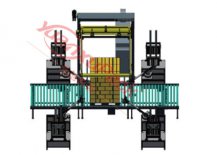 水平打包機(jī)與自動(dòng)防護(hù)角組合,水平打包+自動(dòng)防護(hù)角
